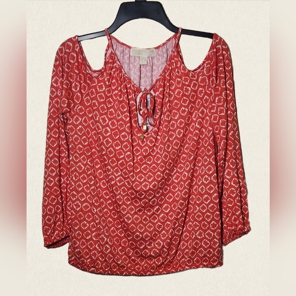 NWT Small Michael Kors Coral Reef Cold Shoulder Top - Picture 2 of 6